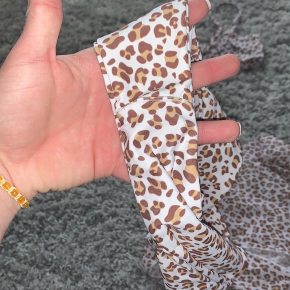 SHEIN Leopard Bikini 3 Piece Set with Coverup M - Picture 5 of 6